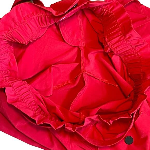 Athleta Women’s Sz 12 Red Belted Shorts Lightweight Stretch Skyline - Picture 11 of 12